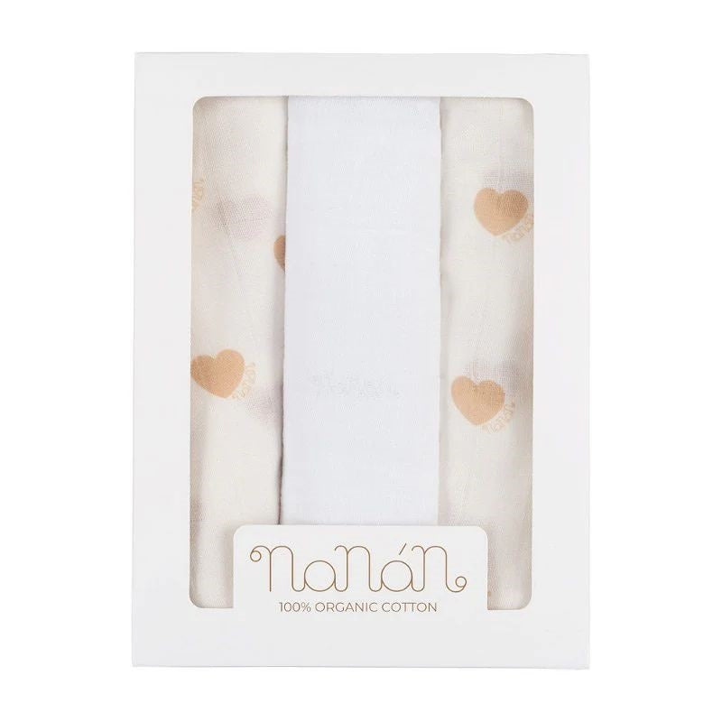 Set 3 pezzi mussola Nanan N062BE 00 NANAN