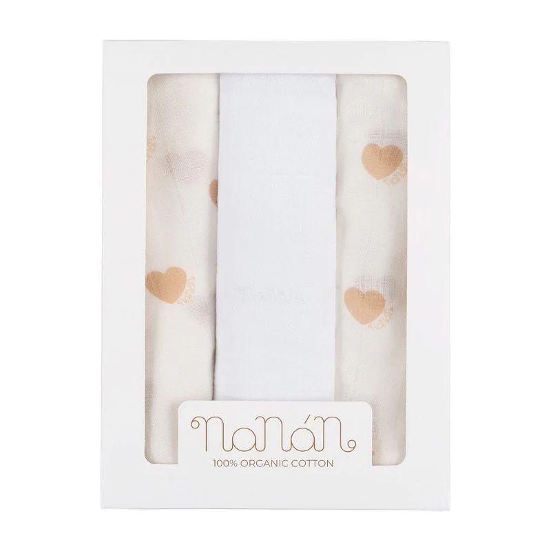 Set 3 mussole Nanan N062BE 00 NANAN