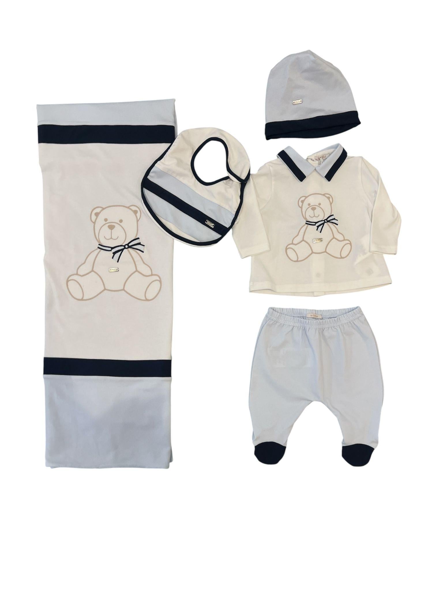 Coordinato 4 pezzi LeBebè COFIOCCOORSOBLU2 00 LE BEBE'