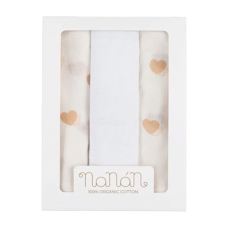 Set 3 mussole Nanan N062BE 00 NANAN