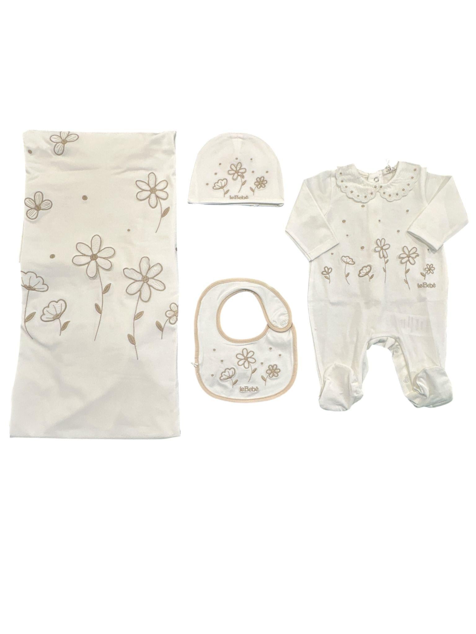 Coordinato 4 pezzi Le Bebè COMARGHERITE 00 LE BEBE'