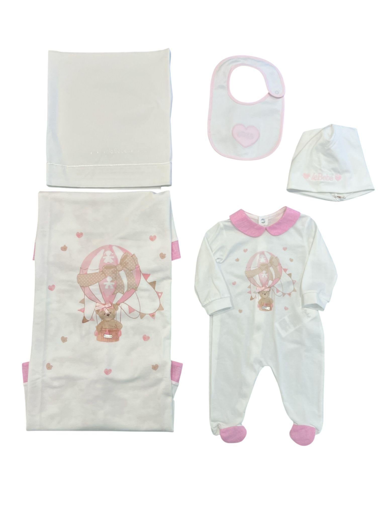 Coordinato 5 pezzi Le Bebè COMONGOLFIERA1 00 LE BEBE'