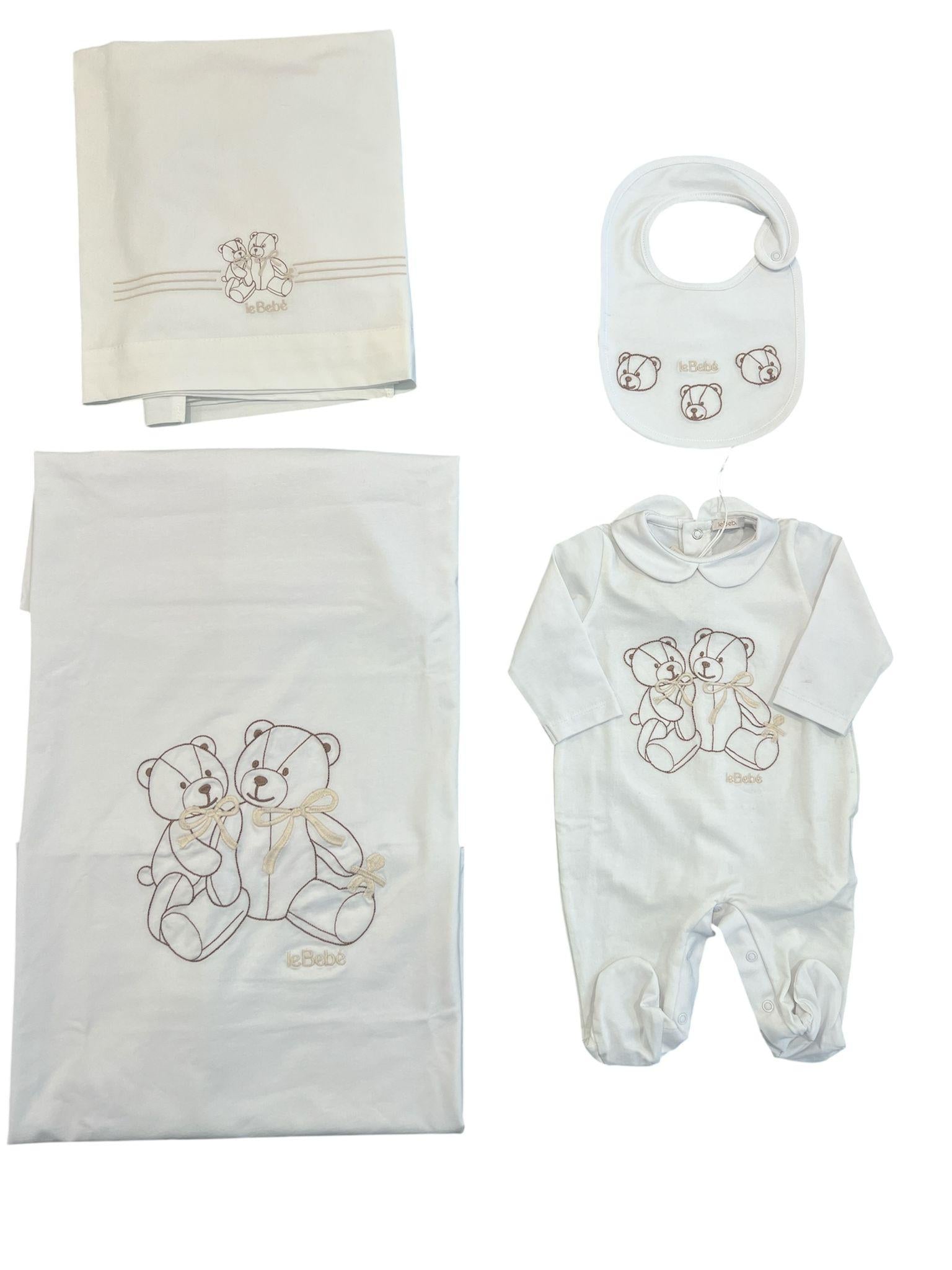 Coordinato 5 pezzi Le Bebè COORSETTIFIOCCHI1 00 LE BEBE'