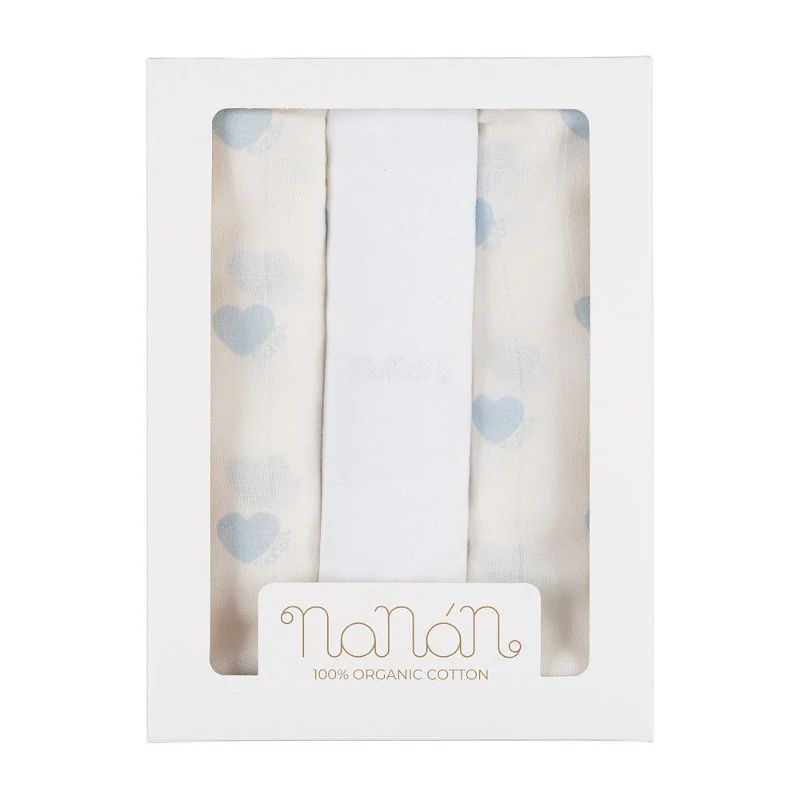 Set 3 pezzi mussola Nanan. N062A 00 NANAN 