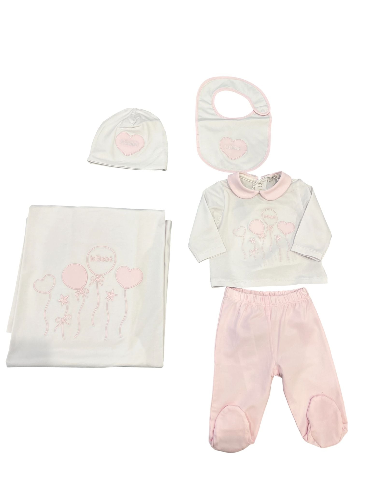 Coordinato 4 pezzi Le Bebè COPALLONCINIROSA2 00 LE BEBE' 