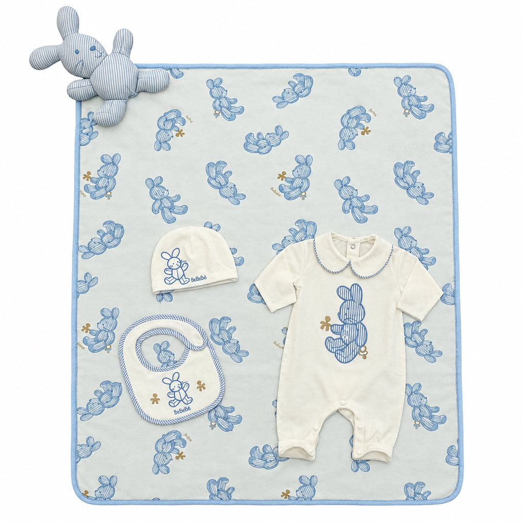 Coordinato 5 pezzi Le Bebè COCONIGLIOCELERIGHE 00 LE BEBE' 