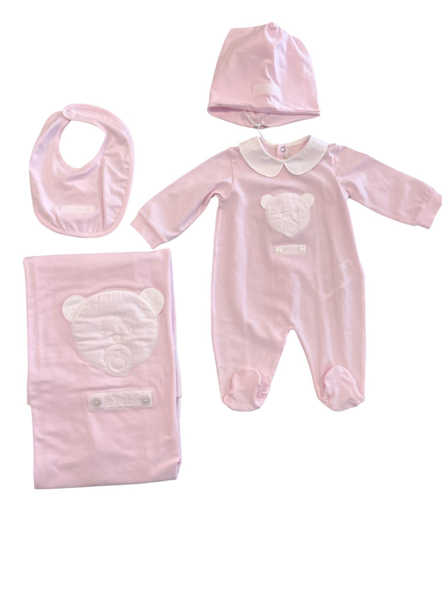 Coordinato 4 pezzi Le Bebè COCIUCCIOROSA 00 LE BEBE' 