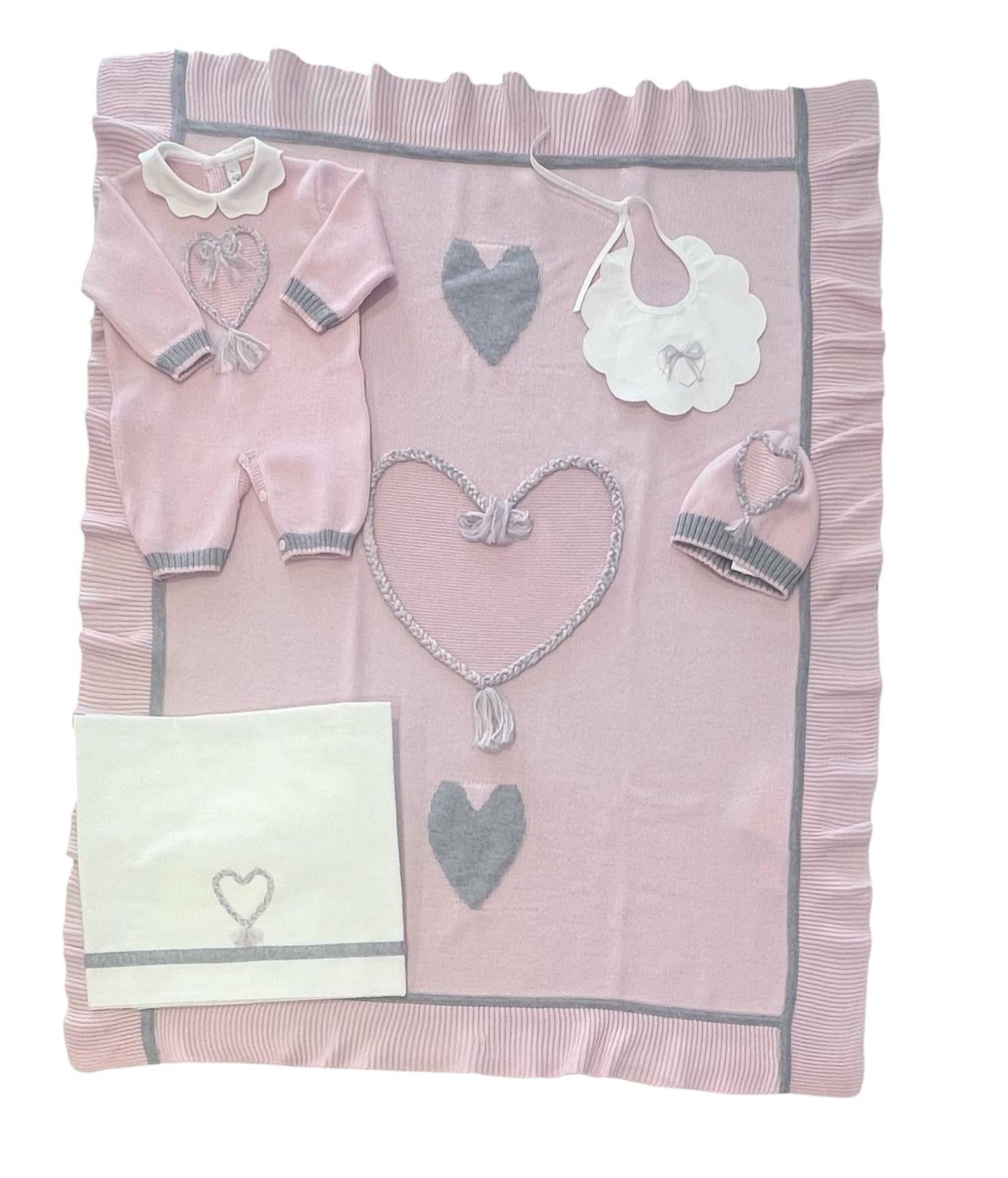 Coordinato 6 pezzi I Delfi COCUORELANAROSA1 00 I DELFI 