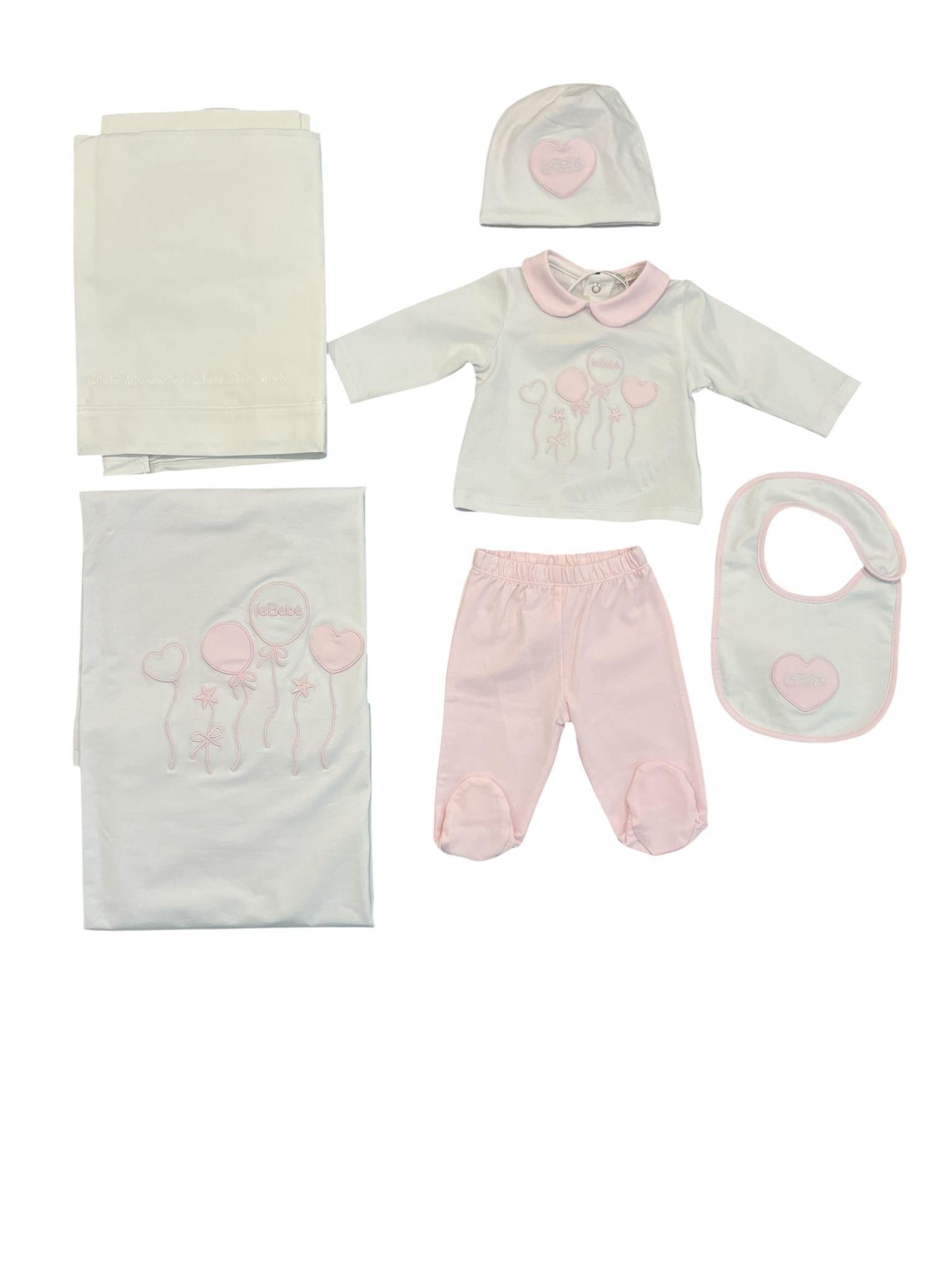 Coordinato 4 pezzi Le Bebè COPALLONCINIROSA2 00 LE BEBE' 