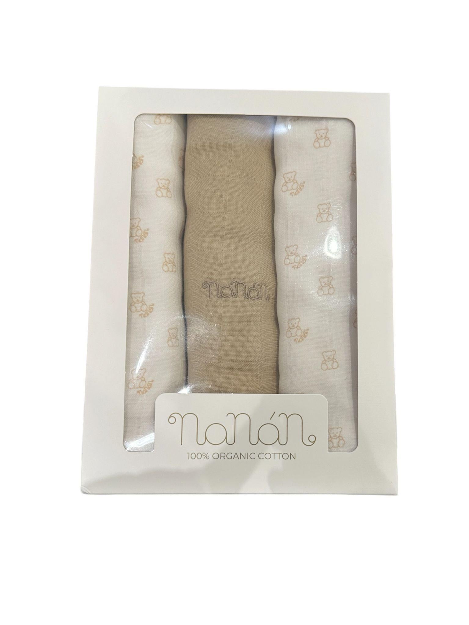 Set 3 pezzi mussole Nanan N061BE 00 NANAN 