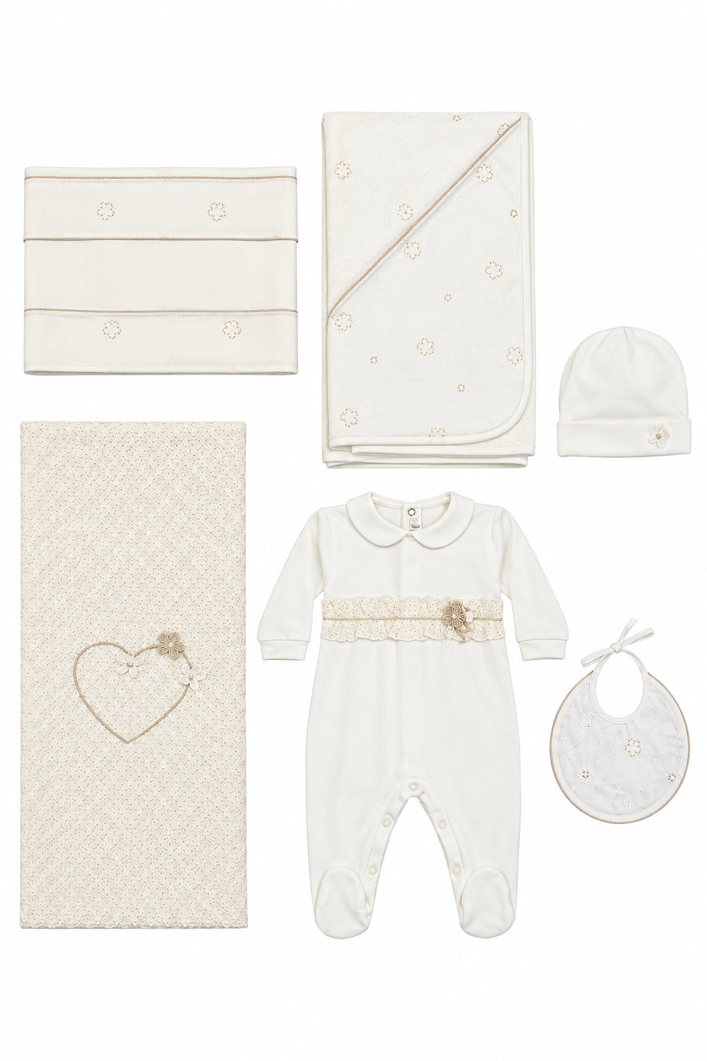 Coordinato 6 pezzi Teto e Tatta COFIORIBEIGE2 00 TETO E TATTA 