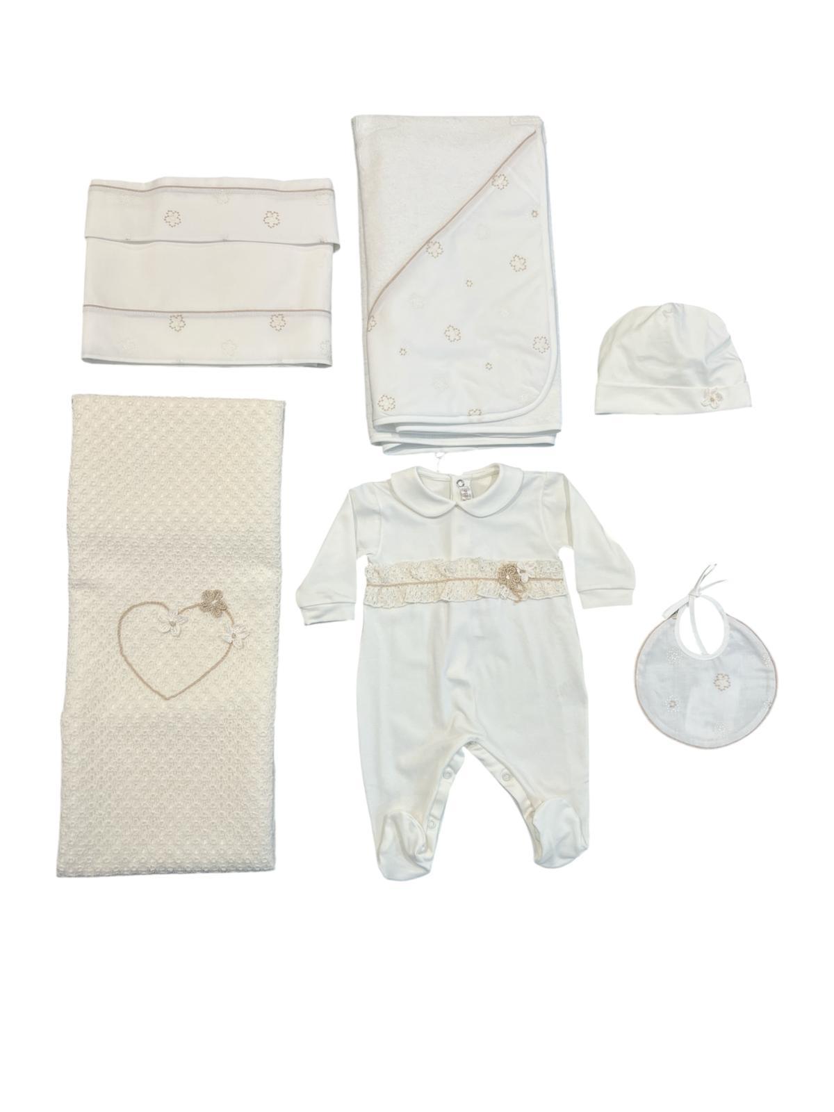 Coordinato 6 pezzi Teto e Tatta COFIORIBEIGE2 00 TETO E TATTA 