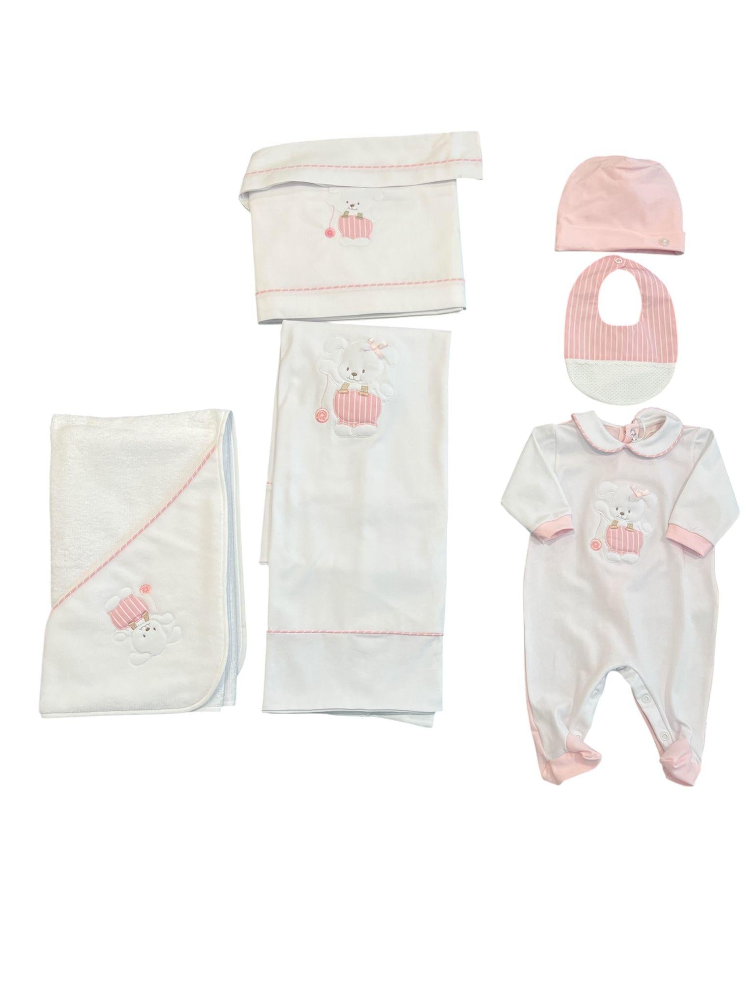 Coordinato 6 pezzi Teto e Tatta COCAGNOLINOROSARIGHE2 00 TETO E TATTA 