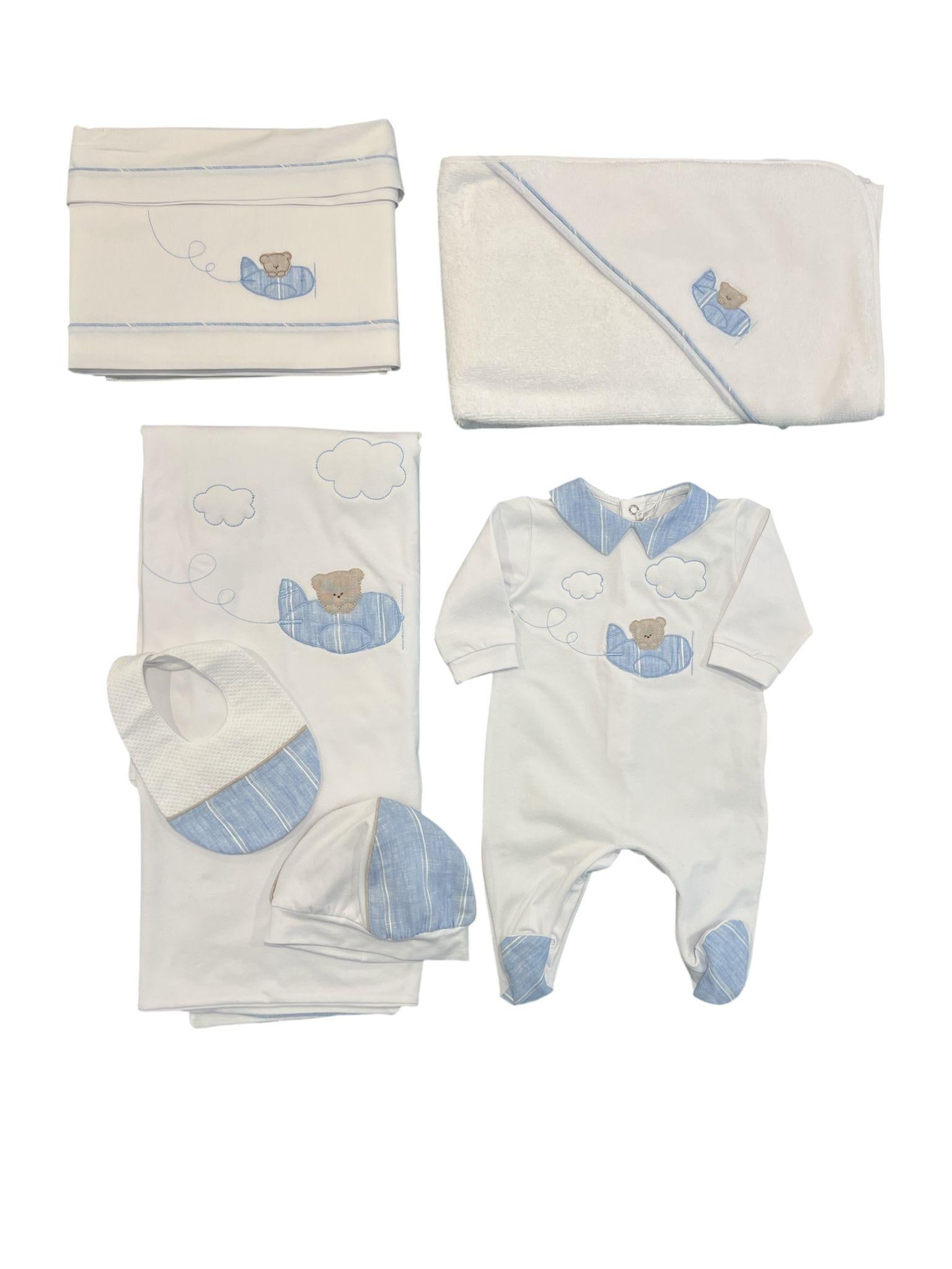 Coordinato 6 pezzi Teto e  Tatta COORSETTOCELESTE2 00 TETO E TATTA 