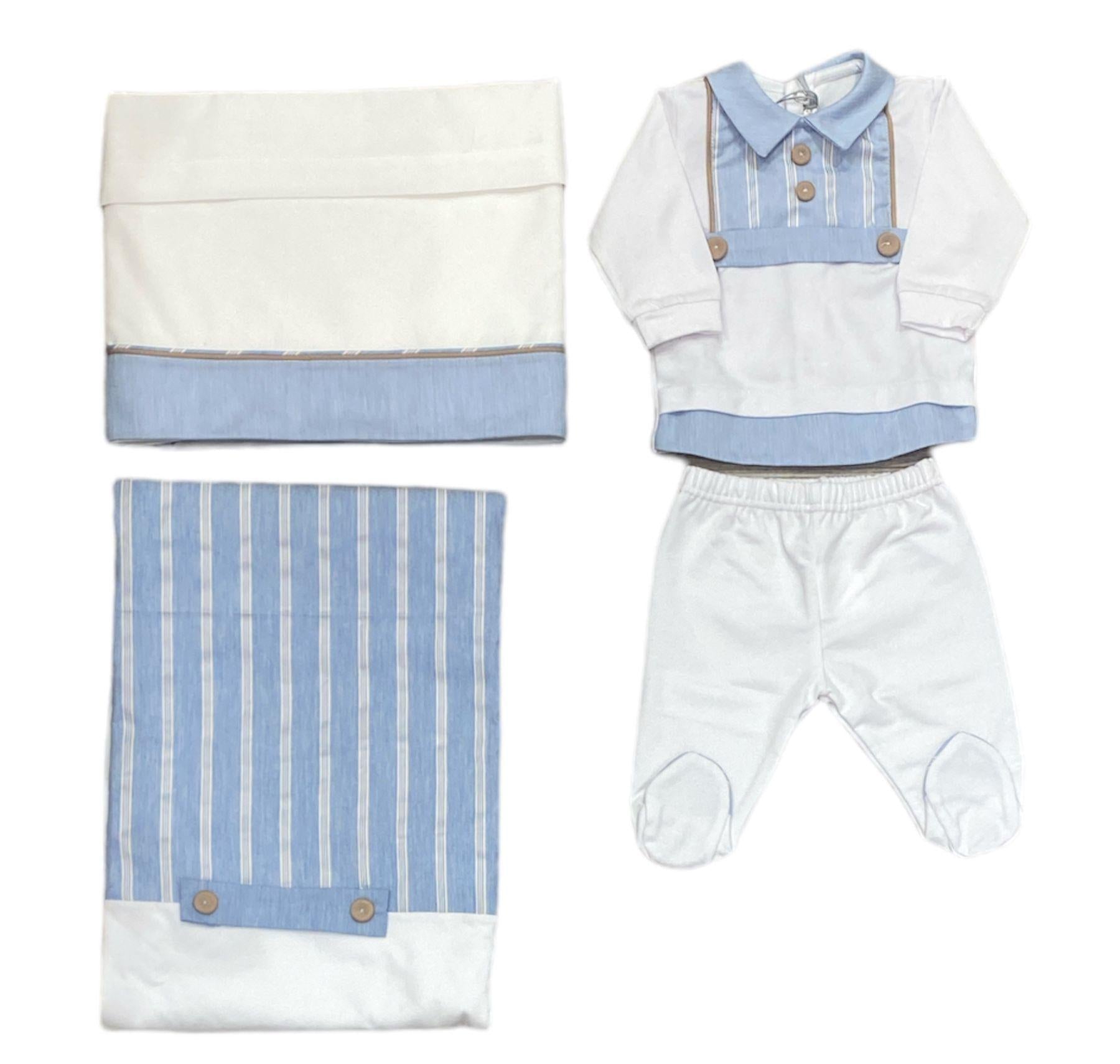 Coordinato 3 Pezzi JujùBebè COBOTTONECELESTE1 00 JUJUBEBE 