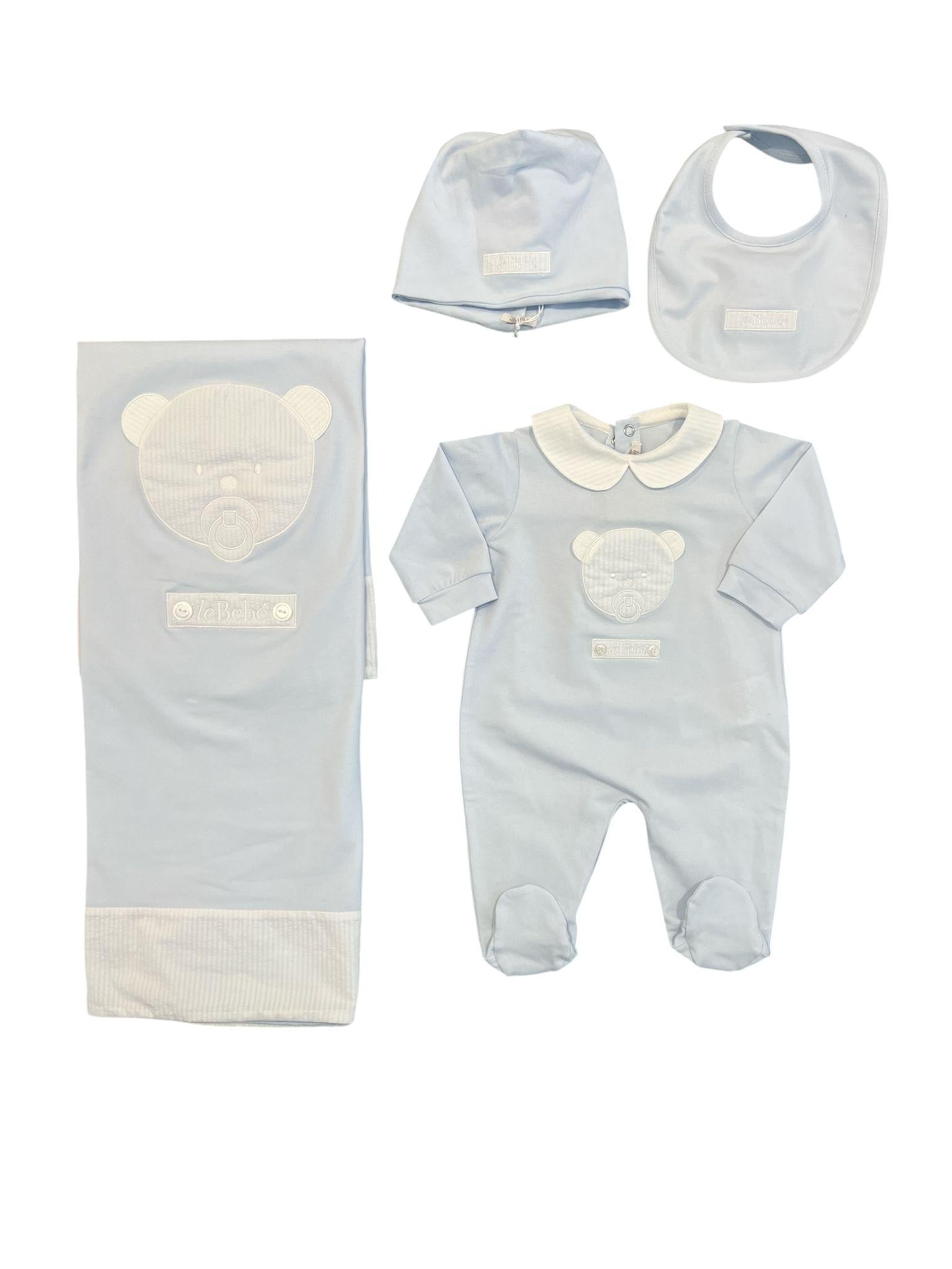 Coordinato 4 pezzi Le Bebè COORSOCELESTE 00 LE BEBE' 